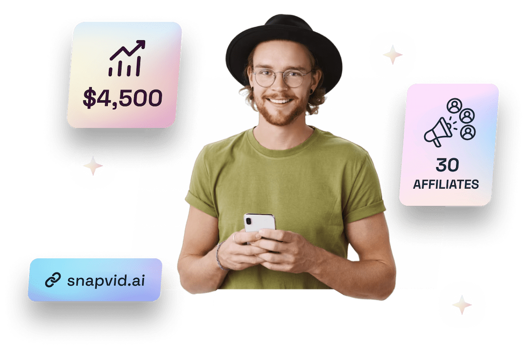 SNAPVID affiliate earnings dashboard