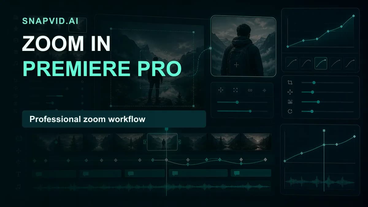 Premiere Pro scale and position keyframes creating a smooth zoom