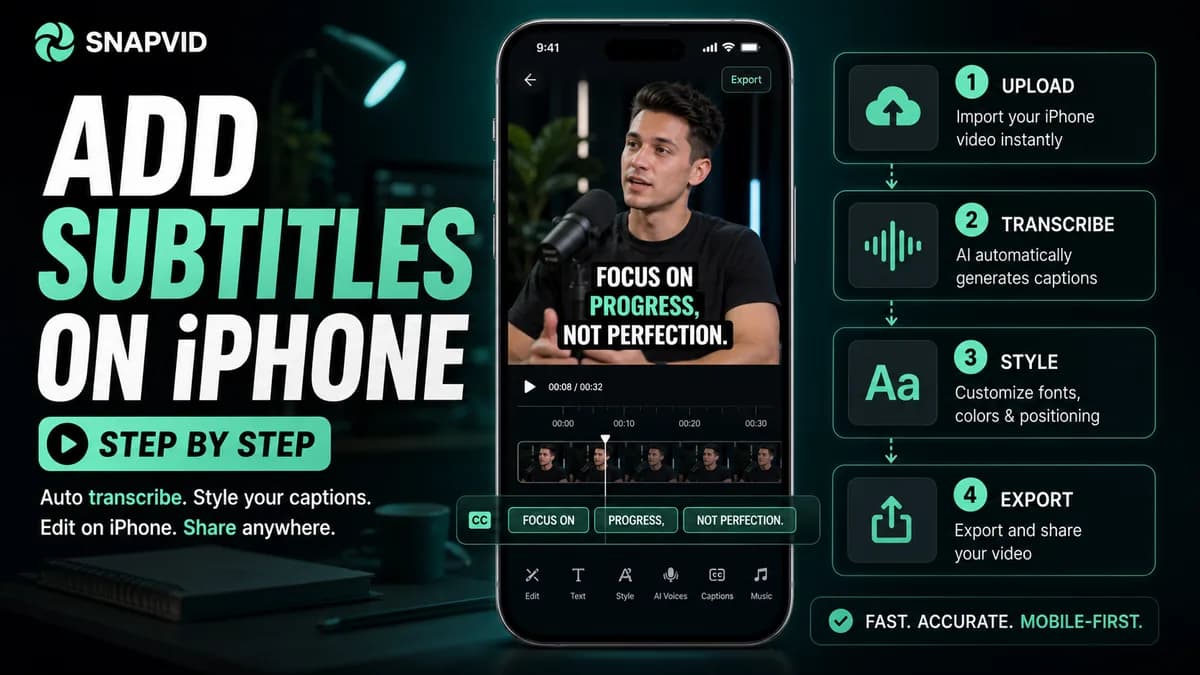 iPhone video with corrected burned-in caption cards