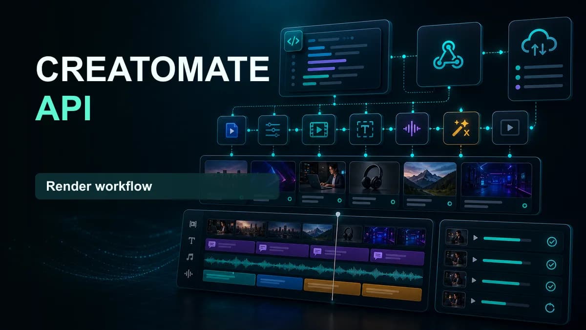 SNAPVID visual for Creatomate API alternatives for short-form video workflows