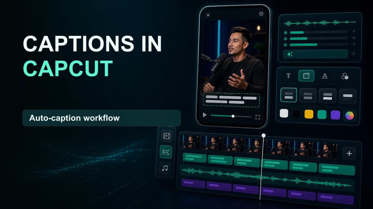 CapCut Auto Captions controls on mobile, desktop, and web